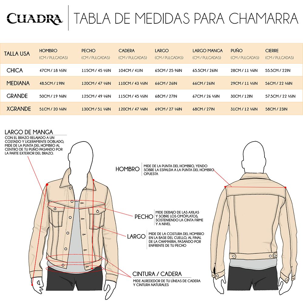 jacket size guide