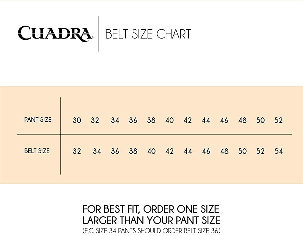 Embroidered black leather belt for men - CS453MA - Cuadra Shop
