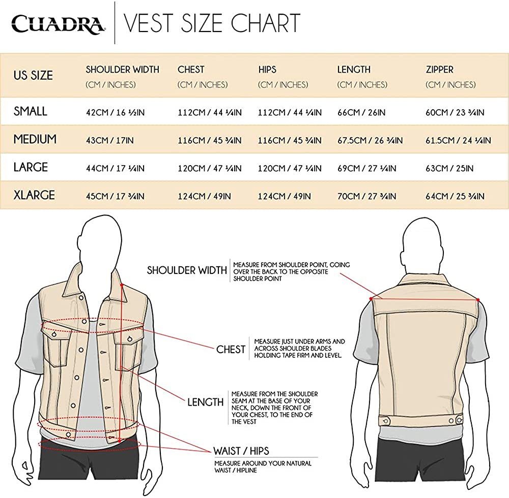 vest size guide