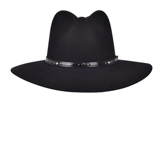Cuadra outdoor safari black hat with leather belt