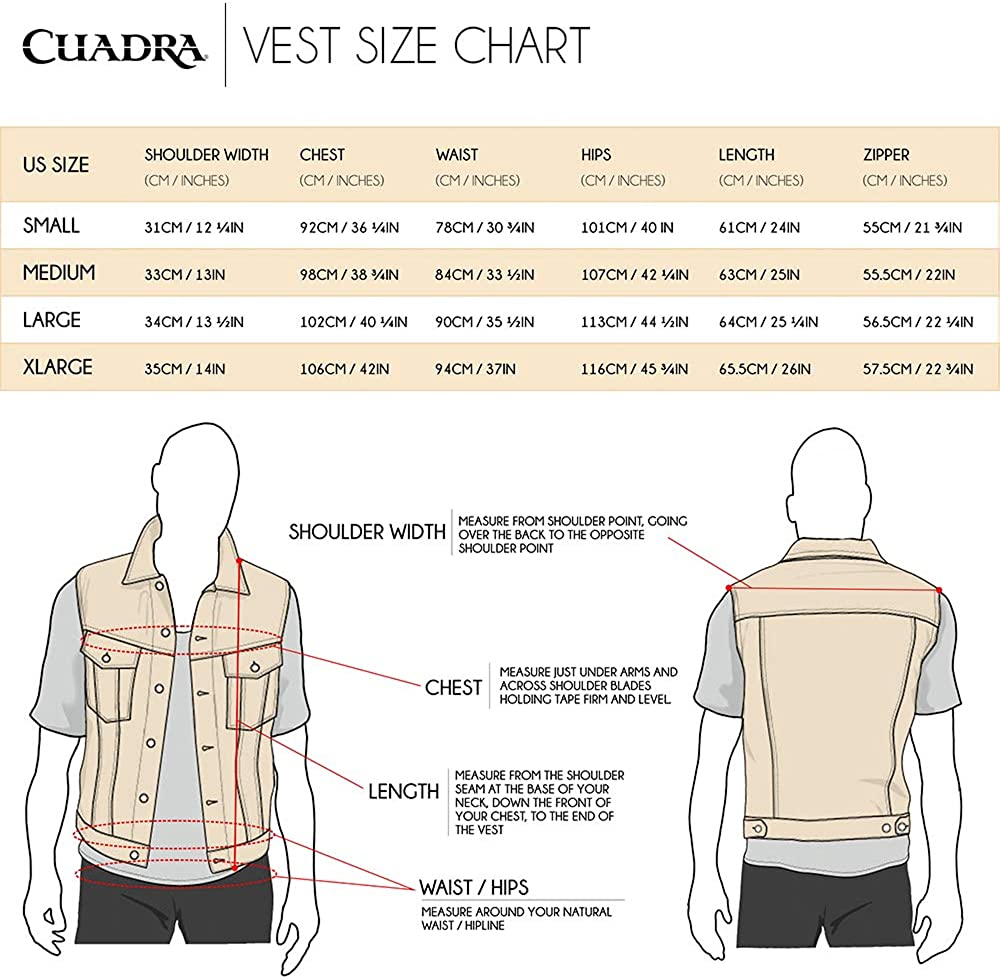 Vest size guide